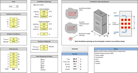 electrical enclosure heat loss calculator|enclosure cooling calculator.